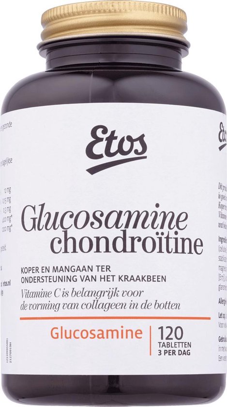 energie Voorstad Deens Etos Glucosamine Chondroitine - Voedingssupplement - 120 tabletten | bol.com