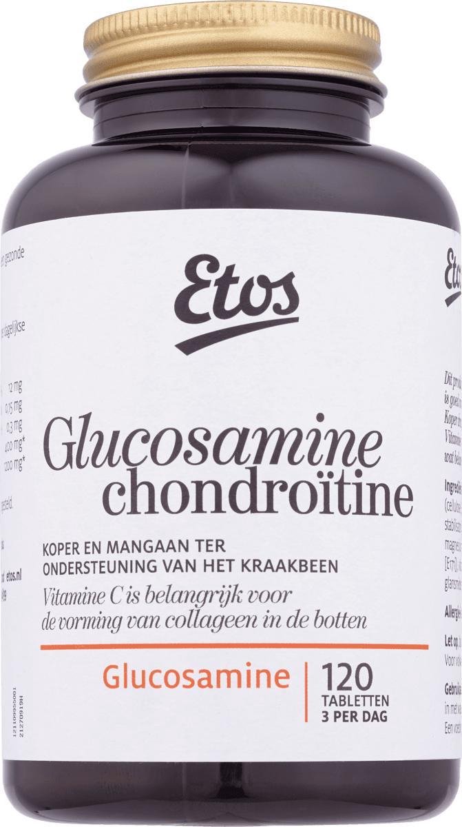 voordeel scherp sap Etos Glucosamine Chondroitine - Voedingssupplement - 120 tabletten | bol.com