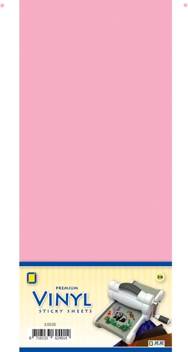 Crafts&Co Vinyl Stickervellen Volwassenen - Knutselen Meisjes - Embossing - DIY - Hobby - Fluor Roze