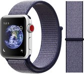 AWB-DO - Geschikt voor Apple Watch nylon sportband – space gray - 42mm