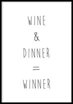 Wine & Dinner Poster - 30x40cm – WALLLL