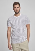 Urban Classics Heren Tshirt -2XL- Basic Stripe Wit