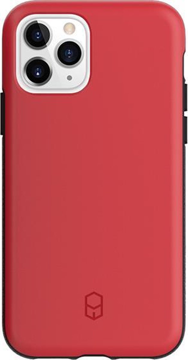 Stevige hardcase met stootrand voor iPhone 11 - rood - patchworks