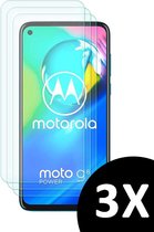 HB Glas Geschikt voor Motorola Moto G8 Power Screenprotector Glas Gehard Tempered Glass - 3 X