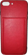 Iphone 6/6s  Luxe Back Cover Rood hoesje met extra vakjes voor pasjes