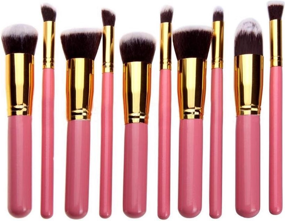 Trendfield Make up kwasten set 10 delig Foundation Kwasten