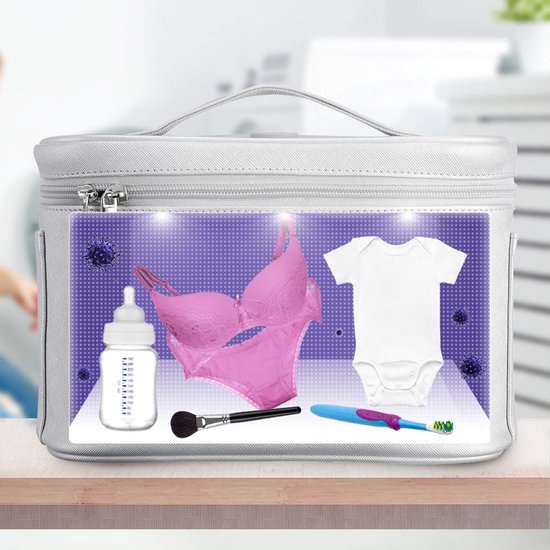 Foto: Flessen sterilisator met droogfunctie oplaadbaar uv c led blauw 59s