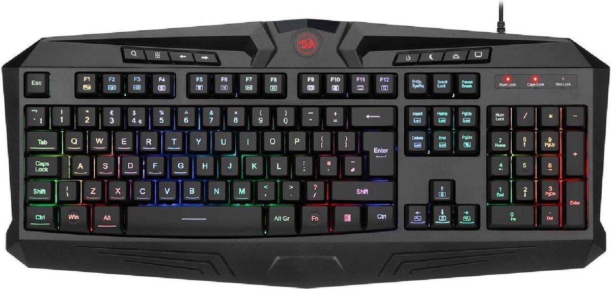 Redragon K503 Harpe Gaming Keyboard (Anti Ghosting conflict free keys, Silent keys, RGB Backlight & water proof)