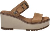 Timberland Koralyn sandaal met sleehak - Cognac - Maat 38