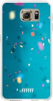 Samsung Galaxy S6 Hoesje Transparant TPU Case - Confetti #ffffff