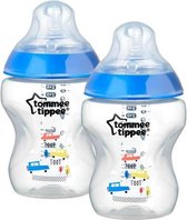 Tommee Tippee Closer to Nature Gedecoreerde zuigfles 260ml, blauw