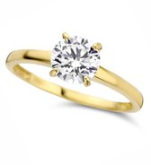 Velini Jewels -GR2300-60-Ring-9 karat goud -8 mm Cubic Zirkonia