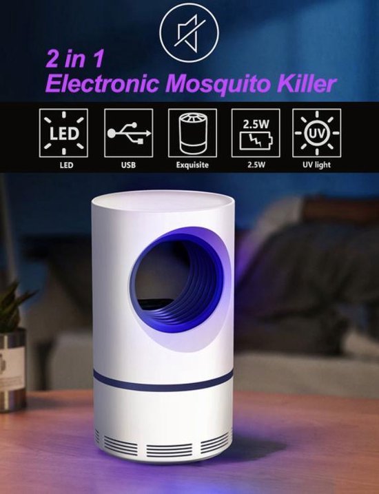 Blazen Kruipen nicotine AAFlex Elektrische UV Muggenlamp - USB insectenverdelger - Grote Insecten /  vliegen... | bol.com