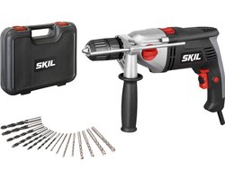 SKIL Klopboormachine 900W - Boormachine voor Hout, Staal & Metselwerk - Boorcapaciteit Tot 40mm - Klopboormachines - Snelspanboorkop 13mm - Met Diepteaanslag & Zijhandgreep - Inclusief Accessoires - Skil 1024 AA