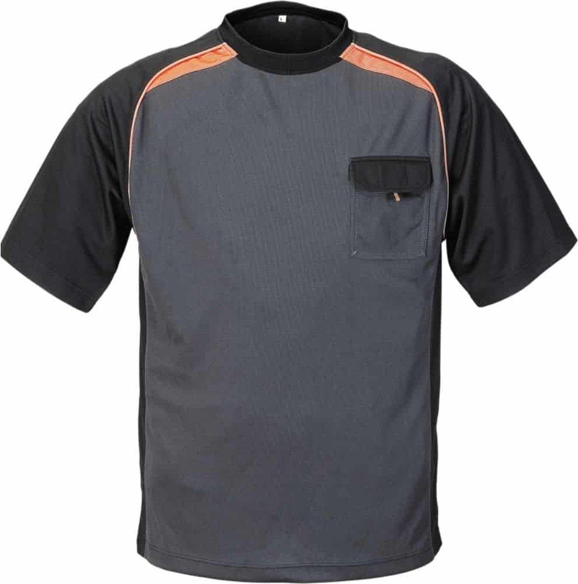 Terratrend Heren T-Shirt 3816 6310 Grijs/Oranje - grijs - 2XL