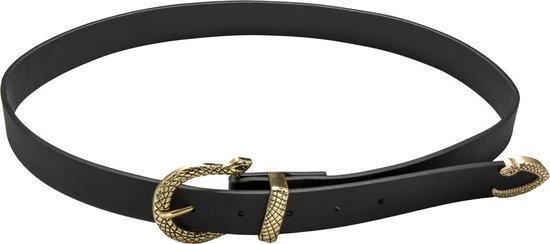 Zwarte riem met gouden slangen gesp (110 CM) | bol.com