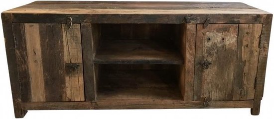 Industriële kast / TV meubel van oud hout - Dressoir - 140 cm breed |  bol.com