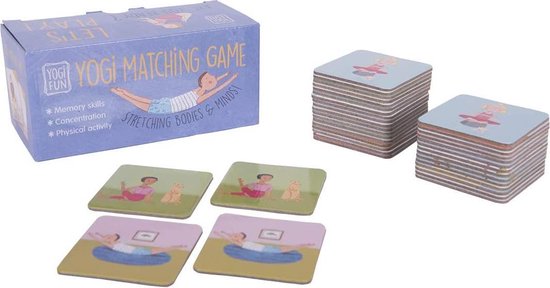Mémo Yoga Yogi Fun Y003 – Jeu De Cartes éducatif Pour Enfants Dès 3 Ans, 36 Cartes 5x5 Cm