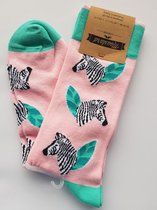 sokken maat 41/46 met zebra print