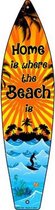 Wandbord - Home Is Where The Beach Is - Surf Board Style