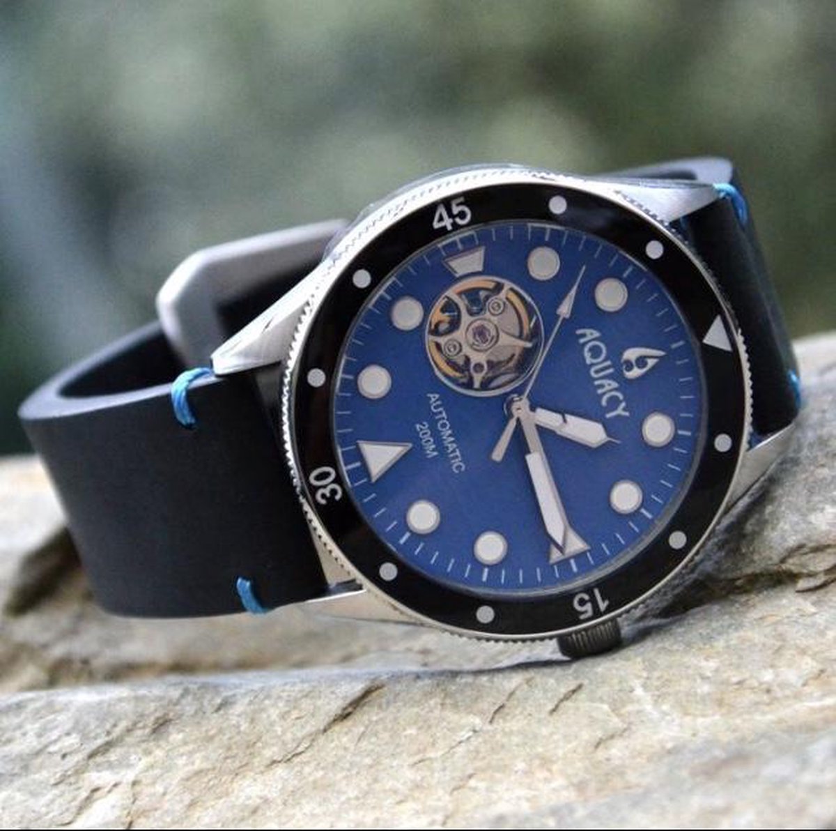 HEREN HORLOGEWATCHAQUACY CAVE DIVER AUTOMATISCH UURWERKAUTOMAAT