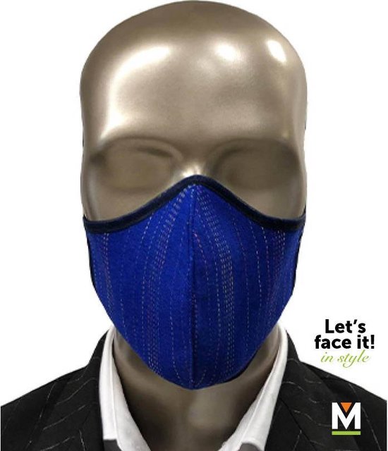 Avouons-le | Taille XL - Bleu | 3 couches, tissu, masque facial lavable de  haute... | bol.com