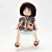 Love Me by Rita & Hanna Handgemaakt Pop van stof op Snoeppot - Glazen Pot met deksel  Sarah