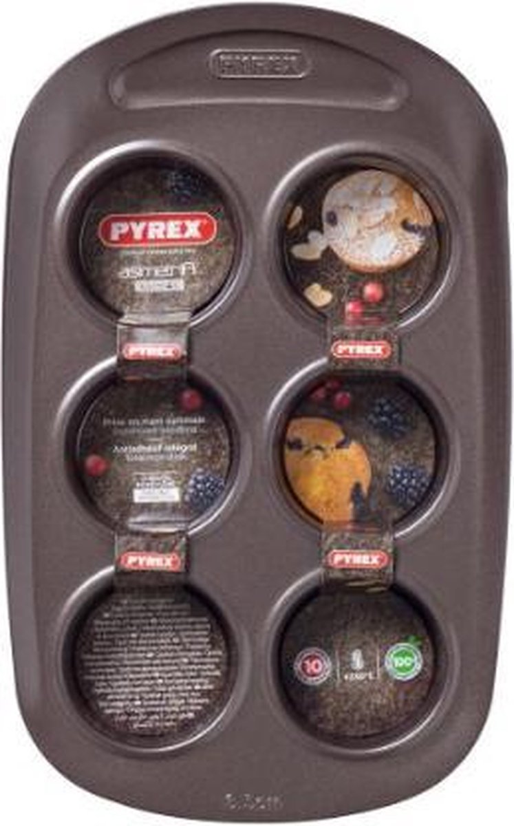 Muffinvorm voor 6 Muffins - Pyrex | Asimetria