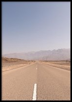 Poster Down The Road Oman - 30x40cm met Fotolijst – Natuur Poster – Ingelijst