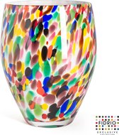 Design vaas Oval - Fidrio CANDY - glas, mondgeblazen - diameter 18 cm hoogte 25 cm