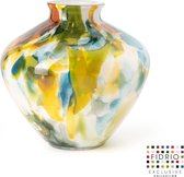 Design vaas Belly - Fidrio COLORI - glas, mondgeblazen bloemenvaas - hoogte 20 cm