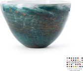 Design kom bowl - Fidrio DARK OCEAN - glas, mondgeblazen - diameter 31 cm hoogte 21 cm