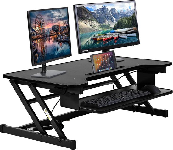 Stroomopwaarts bunker Met name BEST OFFICE FDW-JY-45-Black Verstelbaar sta bureau - 81 cm- ergonomisch -  in hoogte... | bol.com