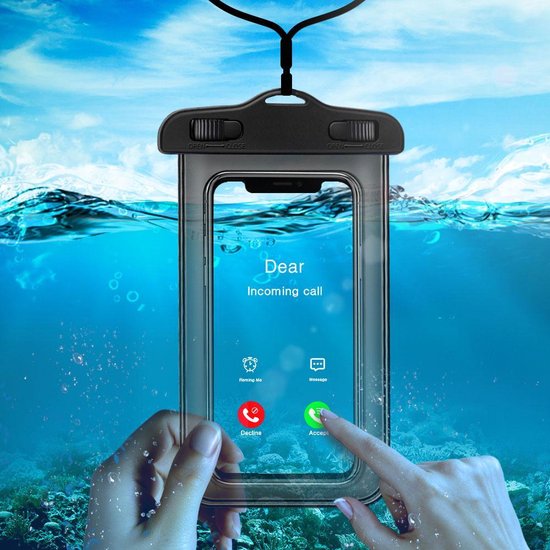 Mobstore Waterdichte Telefoonhoesjes Zwart - Onderwater hoesje telefoon
- Geschikt voor alle Smartphones - Ook voor paspoort & betaalpassen –
Waterdichte telefoonzakje