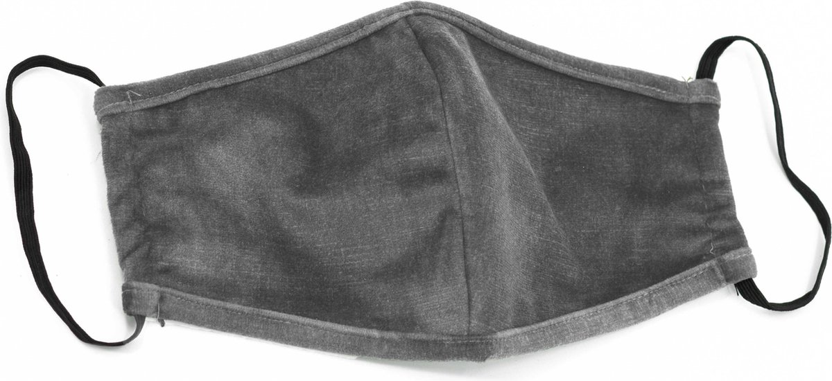 Niet-medisch mondkapje velvet met filter velours antraciet