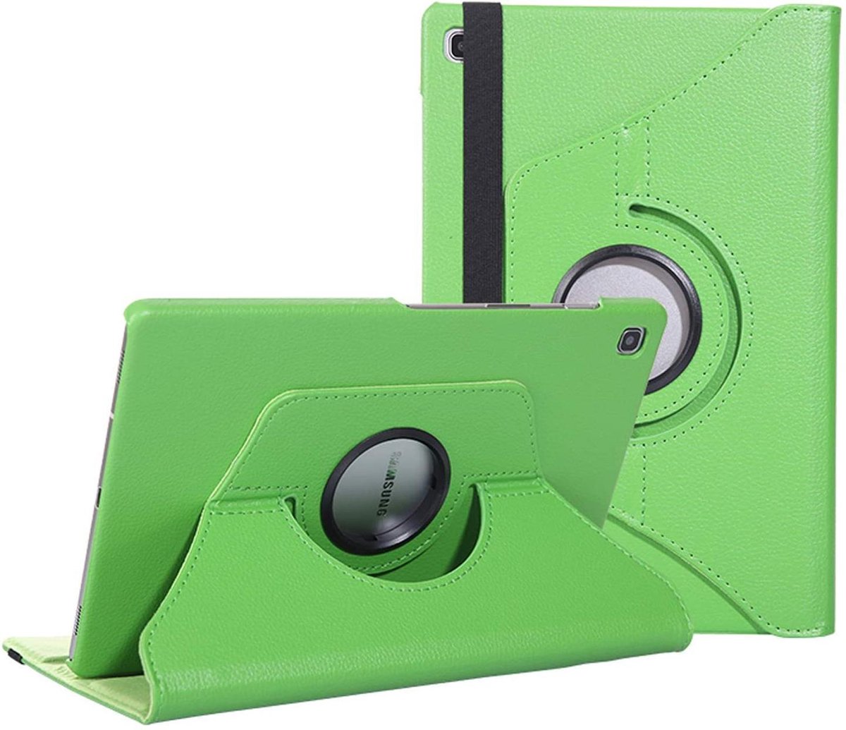 HB Hoes Geschikt voor Samsung Galaxy Tab S6 Lite - Draaibare Tablet Case met Standaard - Groen