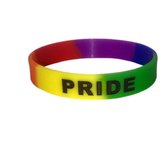 Pride Armband - Gay Pride LGBT - Regenboog Siliconen - 20 cm - 1 stuks