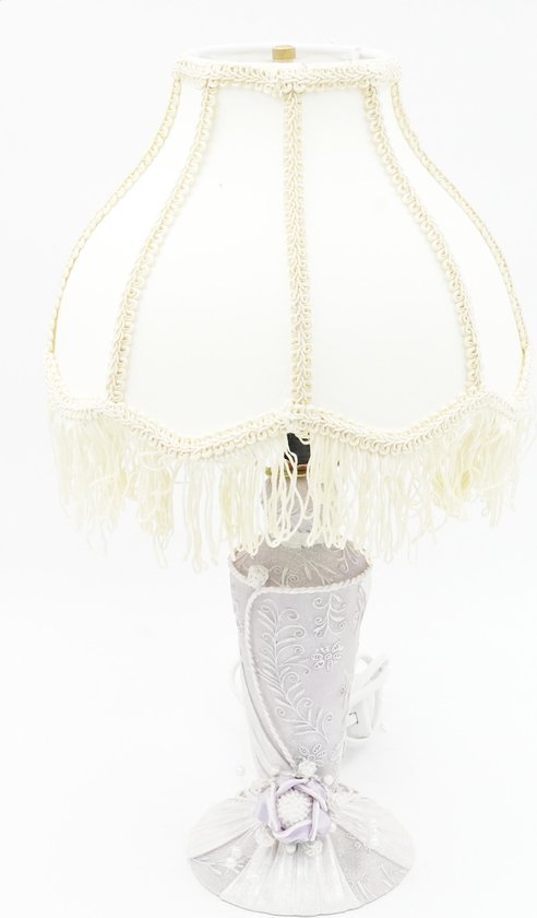 Tafellamp / Decoratielamp - Paars Met Wit