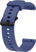Siliconen bandje - Sportbandje - Samsung Galaxy Watch 42mm  - Galaxy Watch Active 2 - 20mm universeel - Donker Blauw