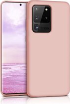 siliconen hoesje Samsung Galaxy S20 Ultra - roze met Privacy Glas