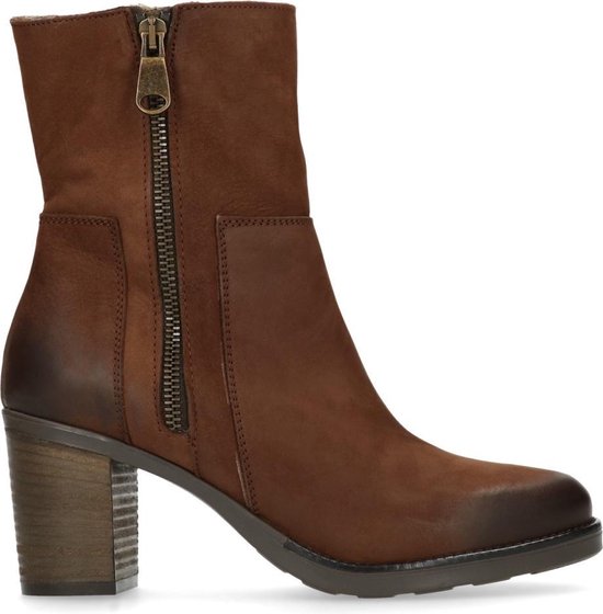 | Manfield Dames Korte cognac laarzen Cognac bruin laarsje Mt. 41 | Schoenen Laarzen Vintage