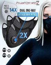 Phantom N95 Z-mask (mondmasker) Duo-pakket + 12 filters van 5 laags