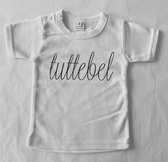 baby t-shirt - tuttebel- wit -  12 maanden