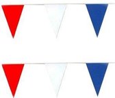 Vlaggenlijn Rood-Wit-Blauw - 10 meter | Katoen