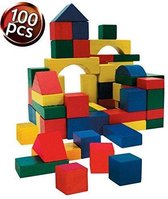 Marionette Wooden Toys Houten Blokken in Ton - 100-delig