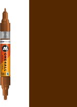 Molotow ONE4ALL - Bruine Acrylic Twin 1,5 – 4 mm Marker