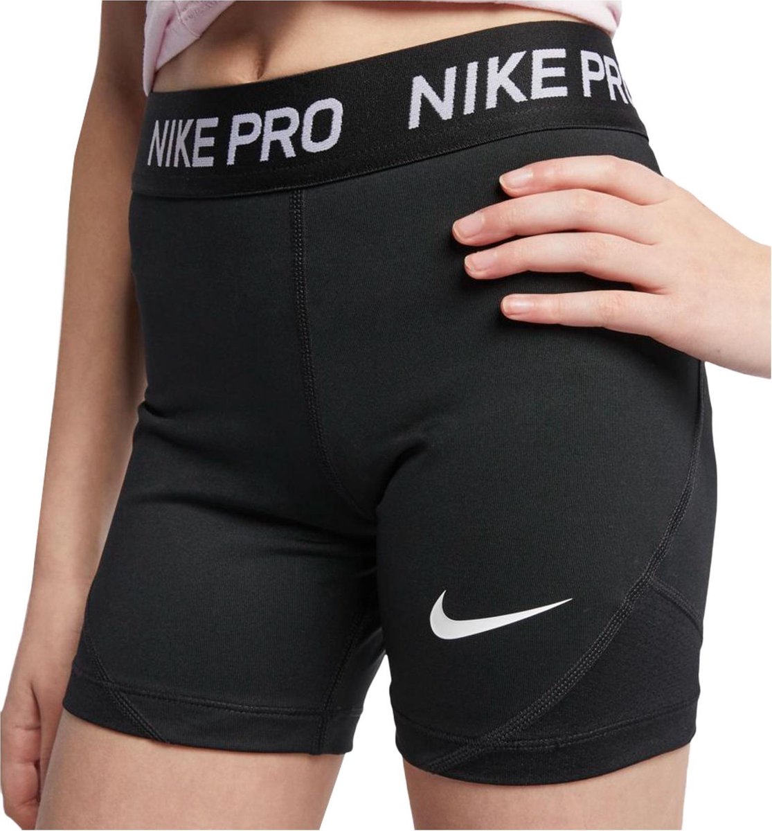 Nike Pro Sportlegging - Maat 164 - Meisjes - zwart/wit | bol.com