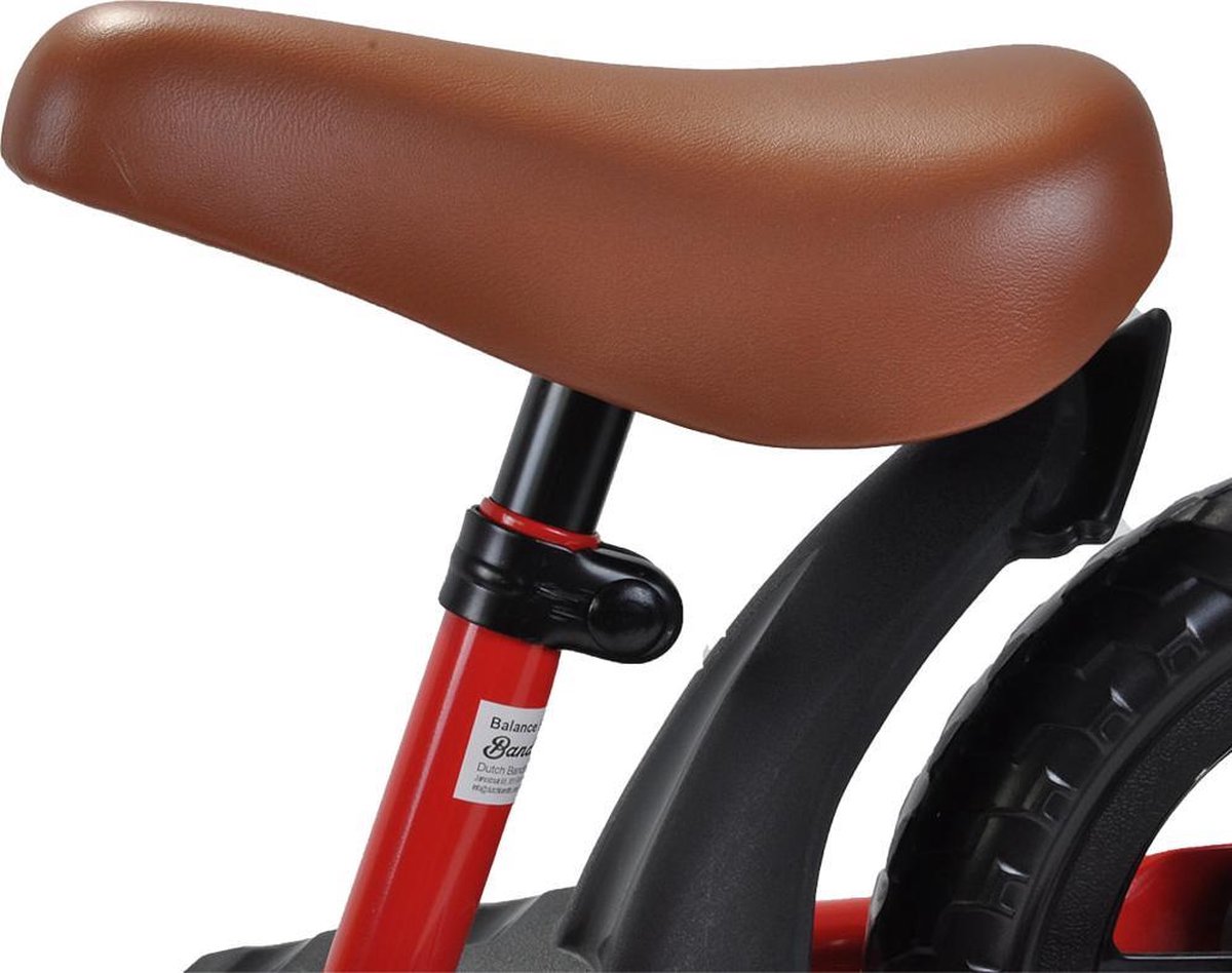 Bandits & Angels Metalen Loopfiets Starter Rood met Voetenplan vanaf 2 Jaar - Limited Edition - Rode Loop Fiets - Verstelbaar Zadel 29 tot 39 cm - Voor Jongens en Meisjes - Compact en Veilig - Lage Instap met Voetenplank — afbeelding 14