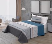 Luxe Bedsprei deken 260 x 240 Rodes Azul met kussenslopen