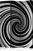 Kamerscherm - Scheidingswand - Vouwscherm - Black and white swirl [Room Dividers] 135x172 - Artgeist Vouwscherm